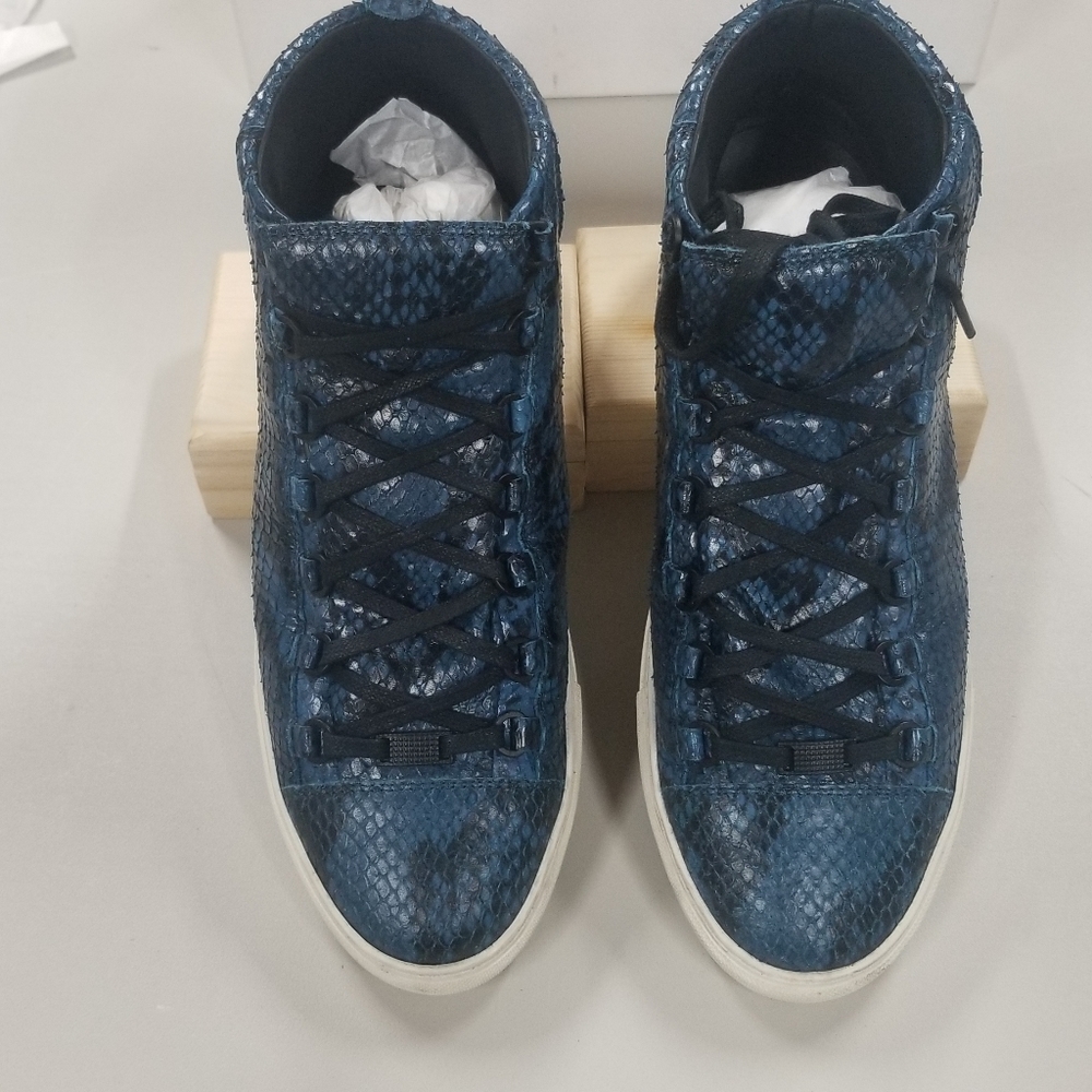 Balenciaga Blue Snakeskin Arenas